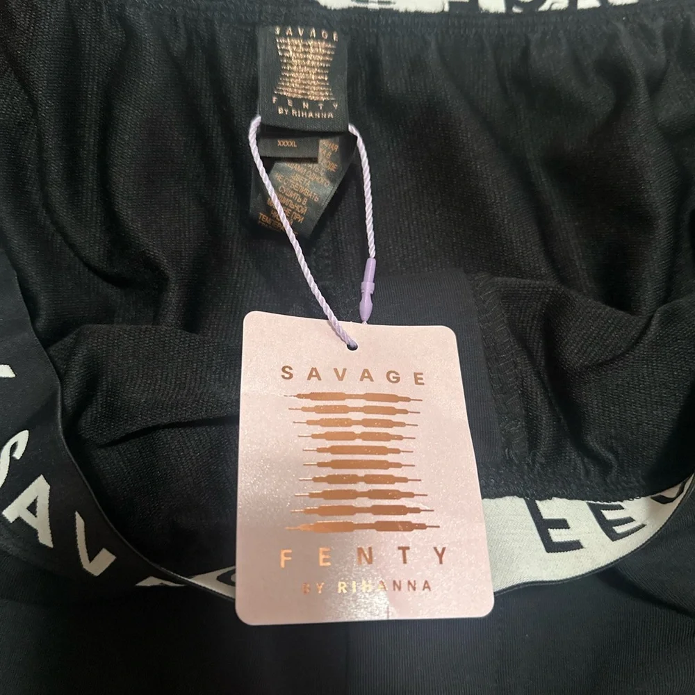 NWT Men’s‎ SAVAGE X FENTY FRENCH TERRY SLEEP PANT Black Loungewear Size XXXXL.